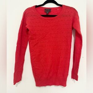 Saffron coral cashmere sweater size medium pullover crewneck